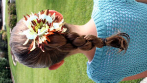Back view of the Triple-Twist Ponytail