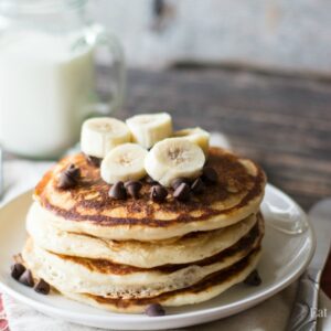 Blender Pancakes-easy to make and fun to add your favorite pancake toppings!