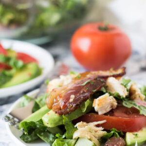 Chicken BLT Salad makes a great lunch or even dinner! It's full of flavor and easy to make!
