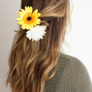 Half Up Hair | Twists | Flowers for Hair