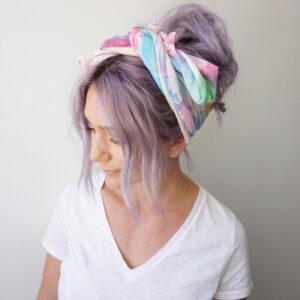 Purple Hair | Head Scarf | Boho | Bun | Messy Bun