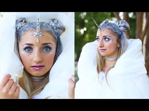 🦄 Unicorn Half-Up Hairstyle | DIY Halloween Costumes | Cute Girls Hairstyles 🦄