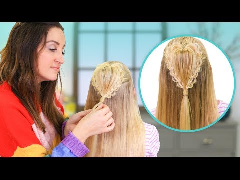 How to Create a FLUFFY HEART Braid | 2019 Valentine’s Day Hairstyles