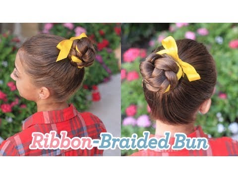 Ribbon-Braided Bun | Updos | Cute Girls Hairstyles