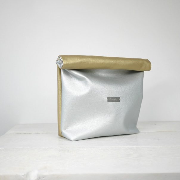 meshkadesign silver and gold lunch bag | CGH Lifestyle