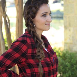 Woman modeling Dutch Side Braid | Easy Hairstyles