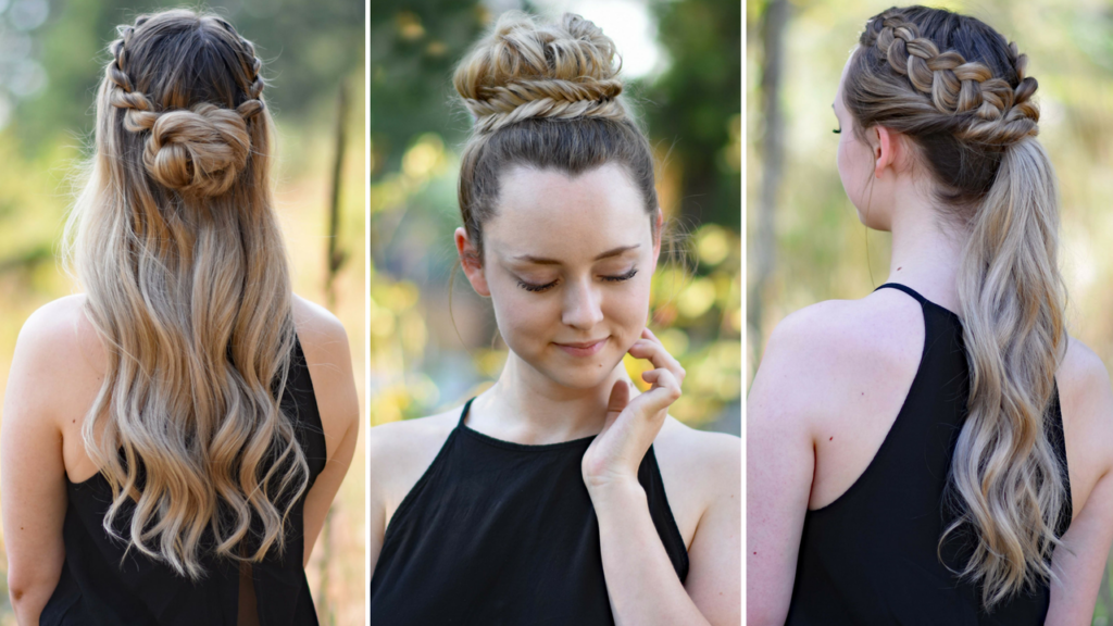 3 Easy DIY Hairstyles | Cute Girls Hairstyles