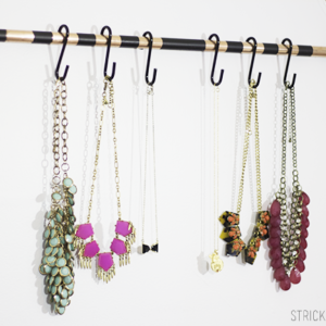 DIY Necklace Wall Organizer